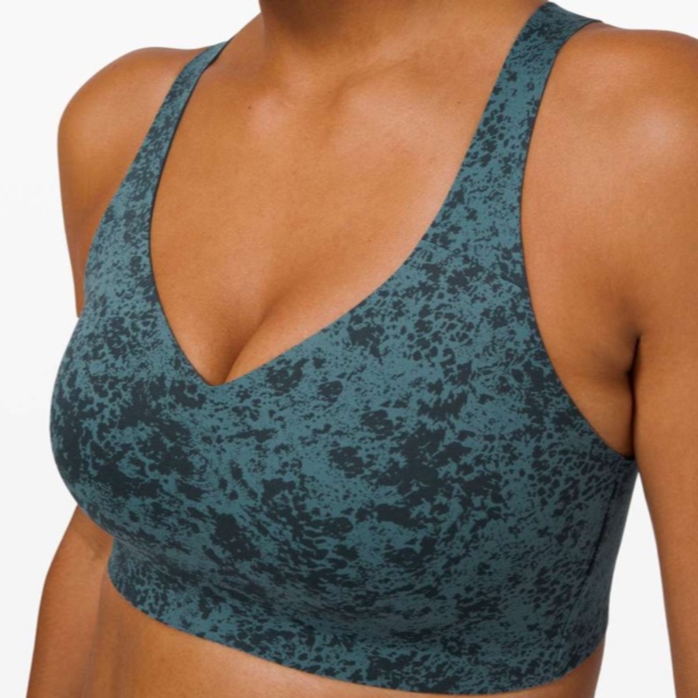 Lululemon Enlite Bra 38C Dissolve Desert Teal Submarine High Support Run